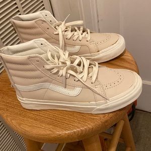 Light pink zip up vans